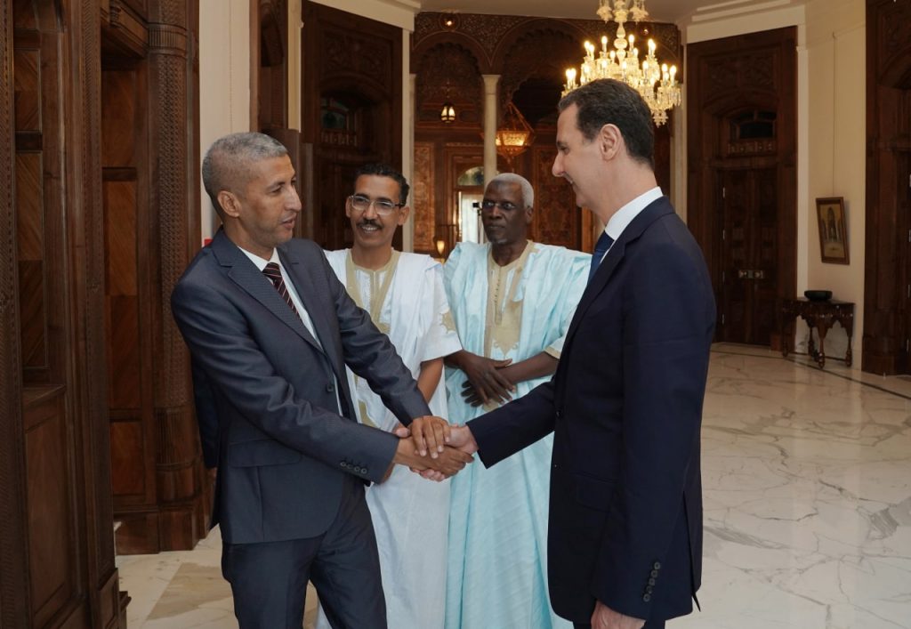 الرئيس الأسد يستقبل وفد برلماني موريتاني 