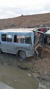 إصابات جراء حادث اصطدام شاحنة بسرفيس في ريف دمشق