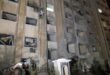 دمشق : إخلاء البناء المتضرر من سكانه جراء العدوان الإسرائيلي على حي سكني