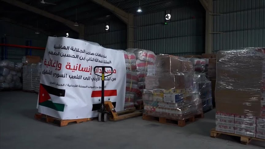 قافلة مساعدات أردنية إلى سوريا